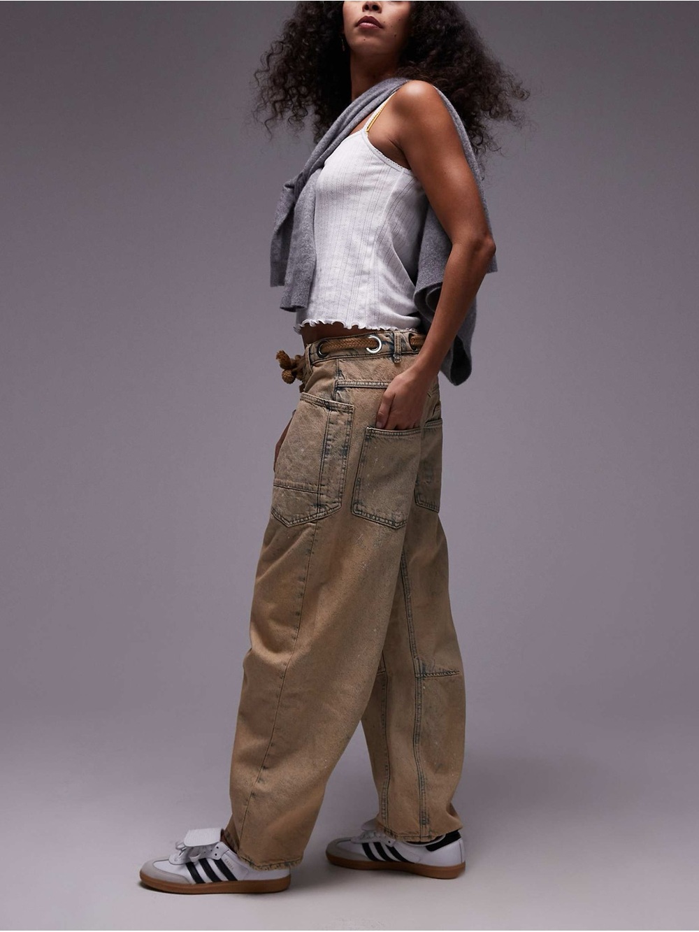 We The Free Women's Boyfriend Jeans in Khaki - Picture 3 of 6